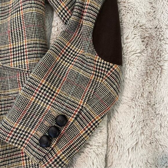 Talbots Brown Plaid Equestrian Sporting Blazer Coat - Picture 4 of 9